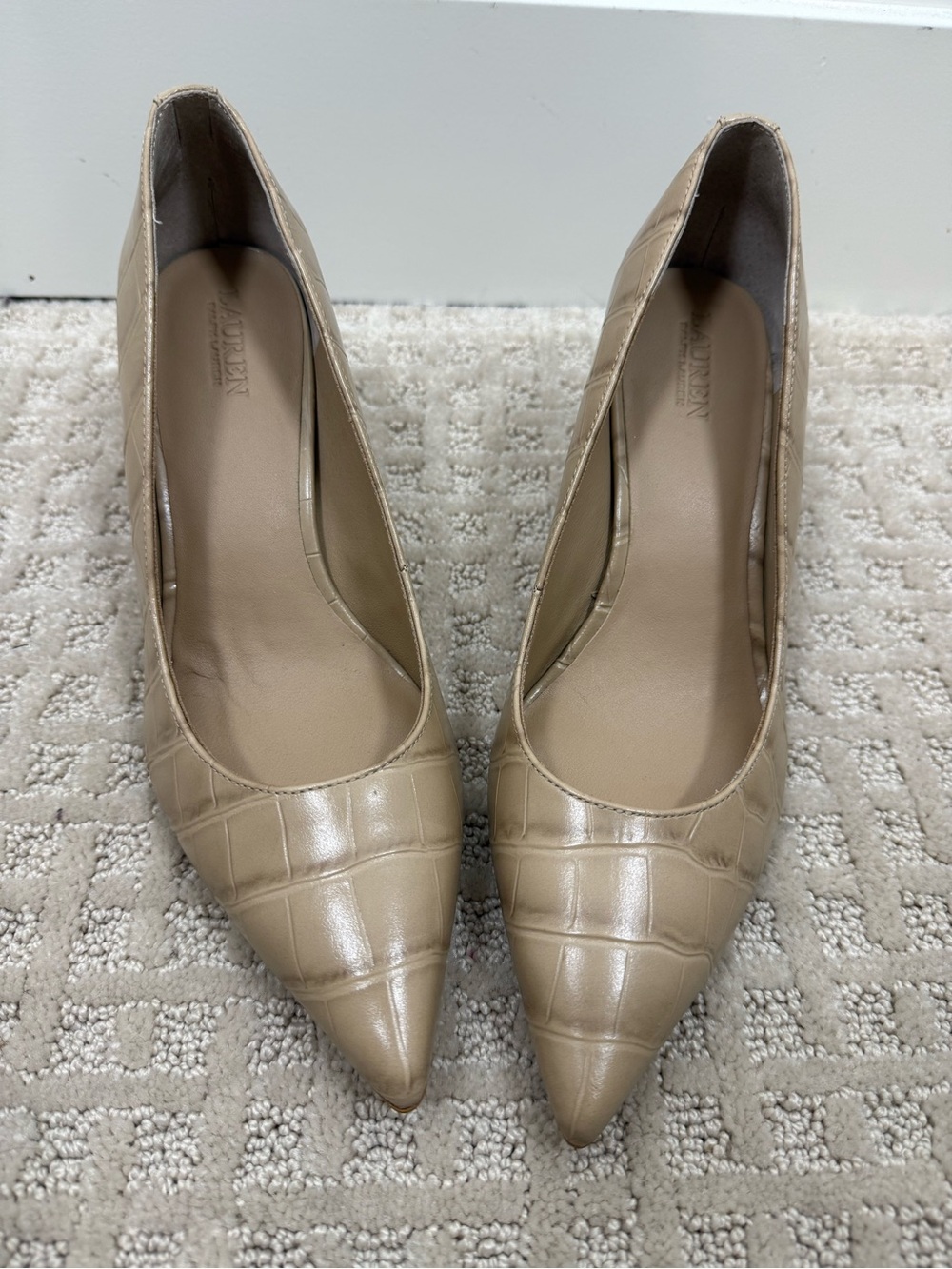 RALPH LAUREN | BNWT Lanette Leather Nude Pumps Size 7.5